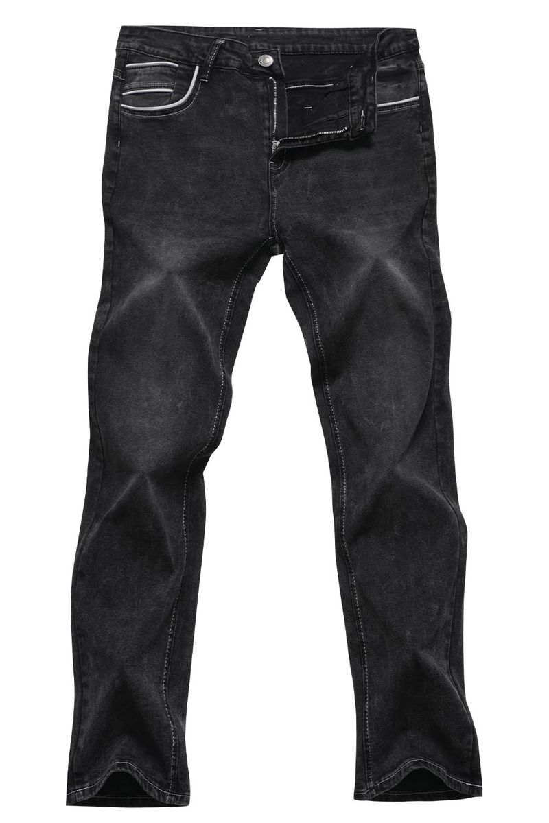 Men's Clothing new jeans, casual top line trousers, straight cut men's pants, hip hop jeans_voghion.com