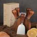 Solid Standable Handle And Fork Butter Acacia Wood Base Cheese Knife Set 6-Piece Gift Box_voghion.com