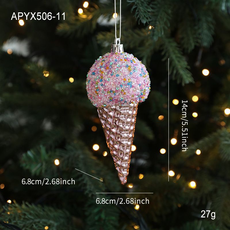 Pink Plastic Christmas Ornaments – 3D Cartoon Hanging Decor (11 Styles) For Tree, Window & Instagrammable Holiday Displays_voghion.com