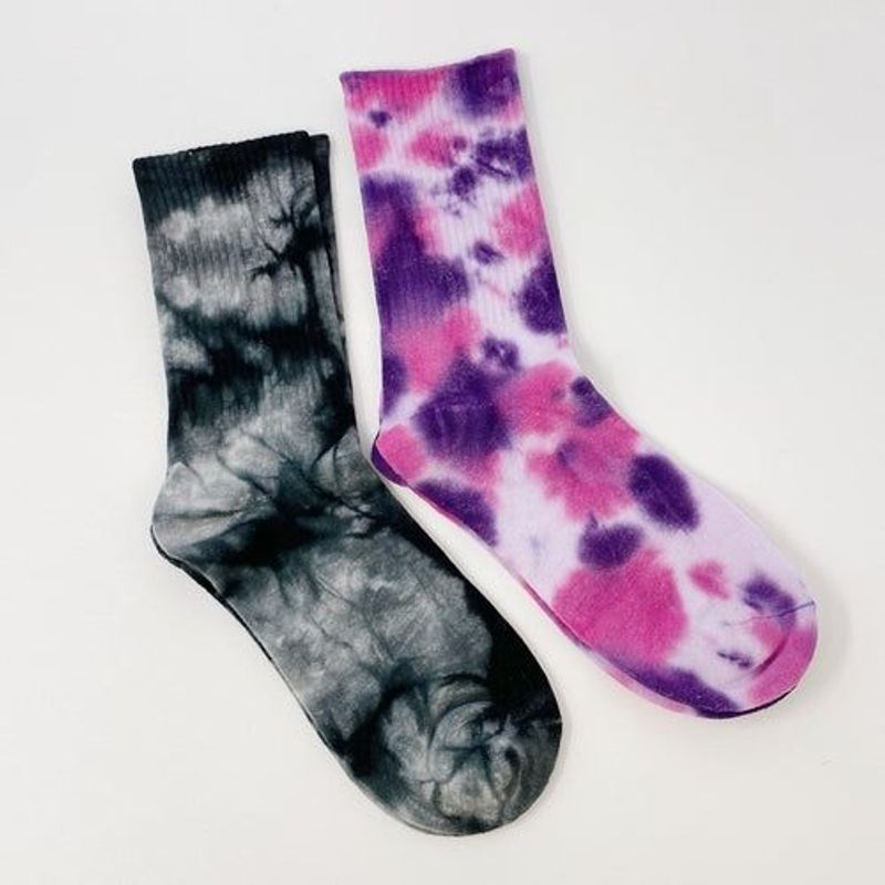 Free Mind Tie Dye Socks Set_voghion.com