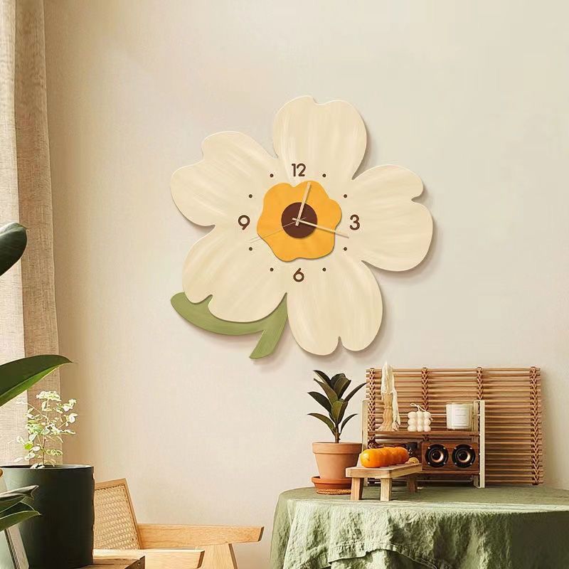 Petal Romantic Silent Cloud Sofa Decoration Indoor Decor Wall Hanging Home Cute Clock_voghion.com