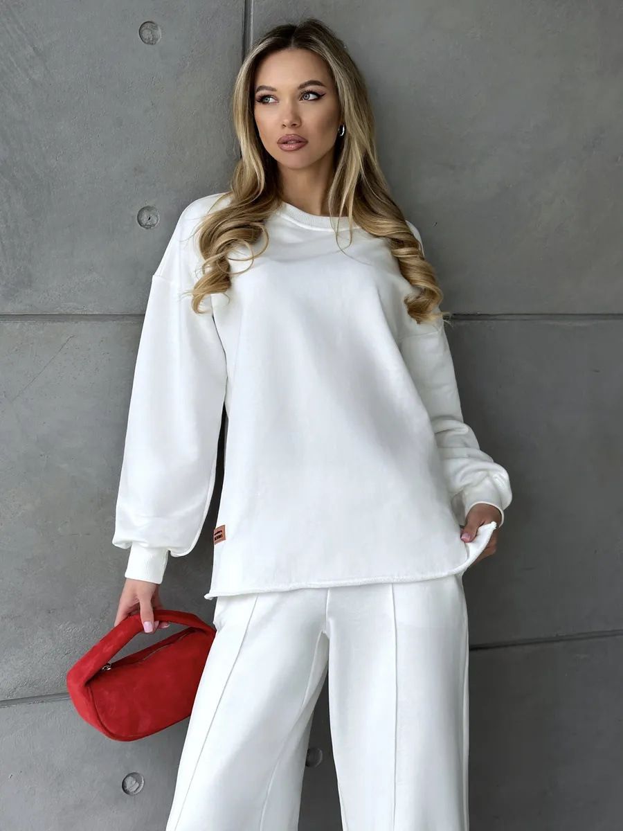 Completo casual da donna con felpa con cappuccio a maniche lunghe e pantaloni jogger - Completo due pezzi streetwear da casa (design asimmetrico, morbido misto poliestere, dalla S alla 4XL)_voghion.com