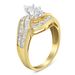 14KT Two-Toned Gold Marquise, Baguette and Round Cut Diamond Bypass Ring (1 cttw, H-I Color, SI1-SI2 Clarity) ()_voghion.com