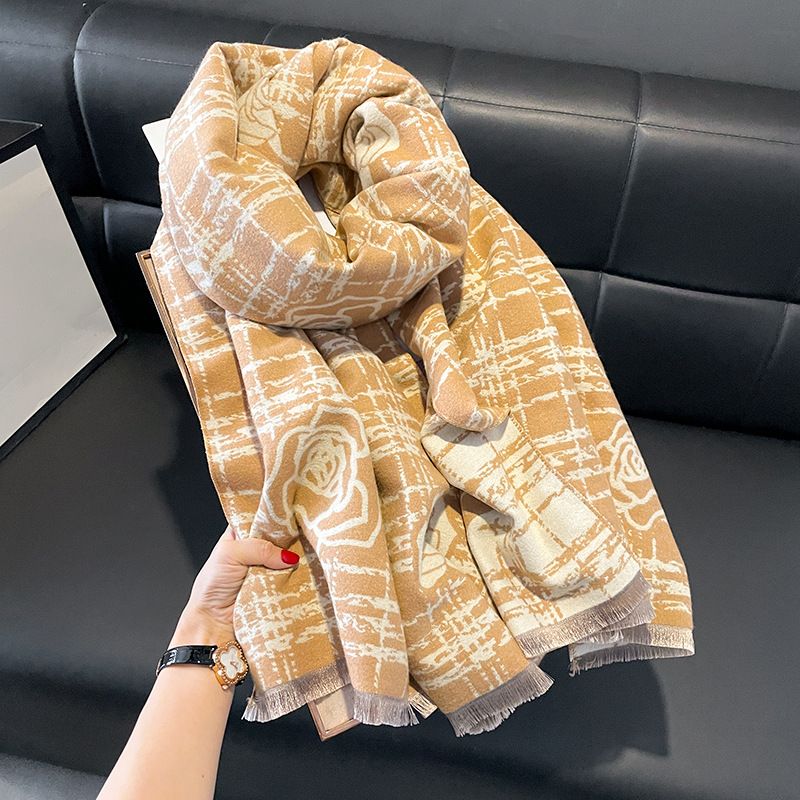 Herbst und Winter neuer rosafarbener Kaschmir-Schal, warmer, modischer All-Match-Schal mit Klimaanlage_voghion.com