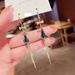 Women's Earrings Blue drop earrings Temperament personality All-in-one face Slimming earrings Crystal fringe earrings_voghion.com