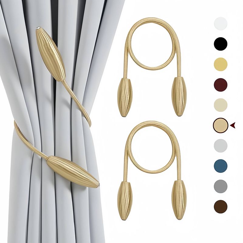 2 Pcs (1 Pair) DIY Curtain Tiebacks Creative Various Shapes Twisted Curtain Hooks European Curtain Holder For Living Room Home Curtains_voghion.com