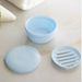 4 pezzi di portasapone rotondo da viaggio in plastica per accessori da bagno_voghion.com