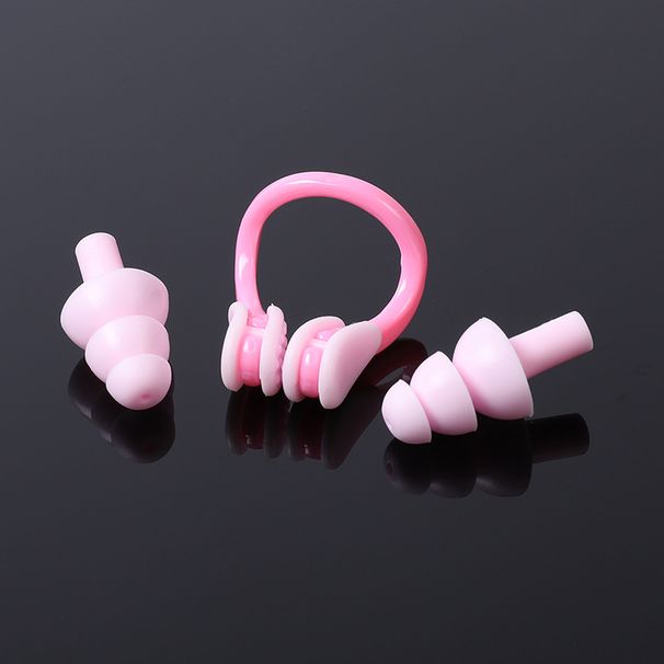 Silicone box with choking and anti noise tool set, nose clip earplug swimming equipment_voghion.com