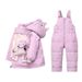 Premium kinderwinterdonsjackset - Warm tweedelig sneeuwpak voor jongens en meisjes, zachte capuchonjas met afneembare slab, 50% witte eendendonsvulling_voghion.com