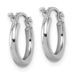 10K White Gold Polished Hinged Hoop Earrings_voghion.com