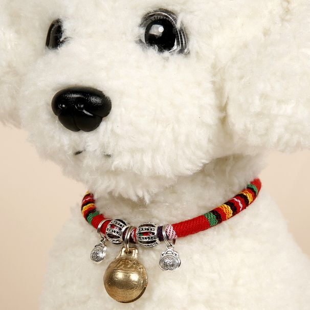 Haustierbedarf Teddy Dog Special für kleine und mittelgroße Hunde Hals Kupfer Glocke Katzenhalsband_voghion.com