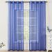 Cortinas de voile resistentes à água – Cortinas transparentes com filtro de luz azul royal – Cortinas modernas de poliéster trançado para sala de estar/quarto/varanda_voghion.com