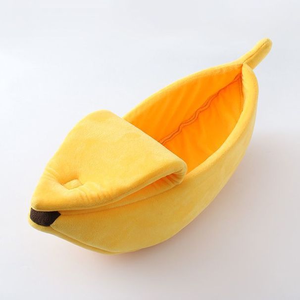 Creative Dog Banana Shape Cat Winter Warm House Pet Supplies_voghion.com