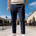 Herrenbekleidung Slim Fit Herren Freizeithose mit schmal zulaufendem Bein – leichtes Polyester, bequem und stilvoll (Khaki, Marineblau, Schwarz, Armeegrün, Hellblau, Braun)_voghion.com