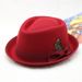 Cappello a cilindro da jazz in lana con gioiello e mini cappello alla moda per lo shopping_voghion.com