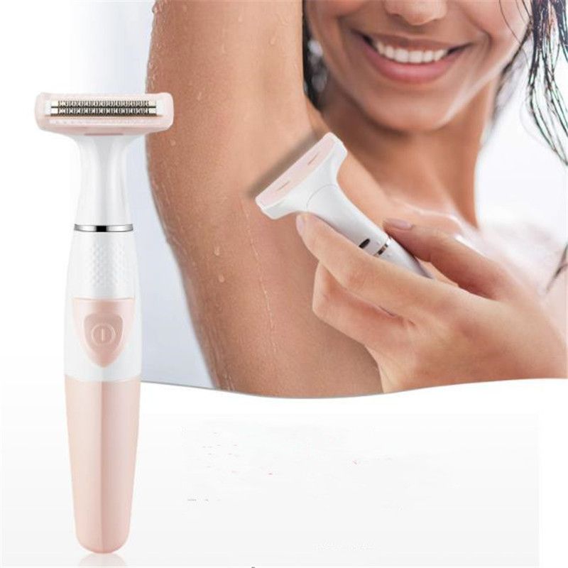 Rasoio elettrico per donne Rasoio Viso Corpo Gambe Braccia Bikini Trimmer Lday Area privata Rimozione peli pubici Rasatura macchina Epilatore Taglio_voghion.com