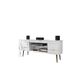 Manhattan Comfort Bradley 62.99 TV Stand White With 2 Media Shelves And 2 Storage Shelves In White With Solid Wood Legs_voghion.com