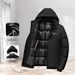 Cappotto invernale da uomo con cappuccio staccabile, giacca foderata in cotone spesso con tasche scaldamani, per attività casual da lavoro e all'aperto_voghion.com