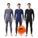Men's Fleece Lined Compression Leggings For Basketball, Quick Drying, High Elasticity Running Suit, Training Set For Autumn And Winter._voghion.com