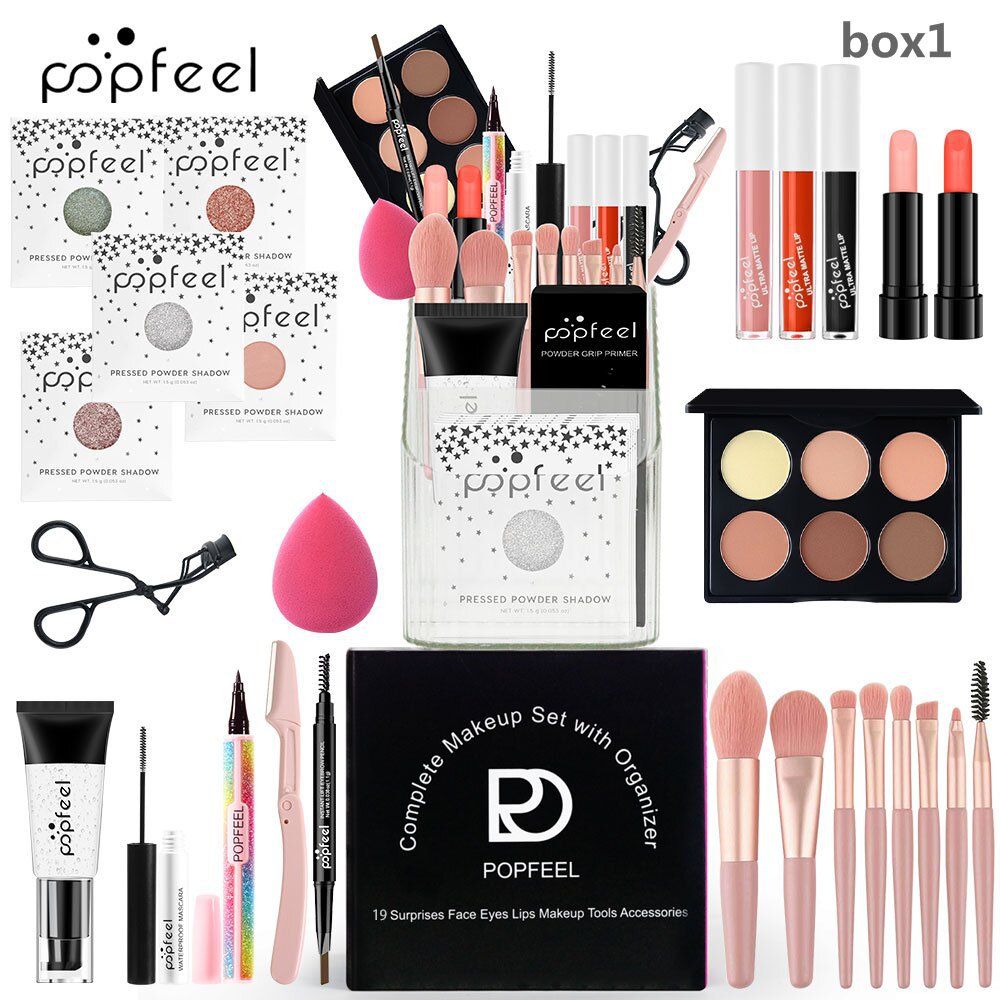 Make-up-Sets Lidschatten Kontur Lippenstift Make-up Pinsel Werkzeug Make-up Kombination_voghion.com
