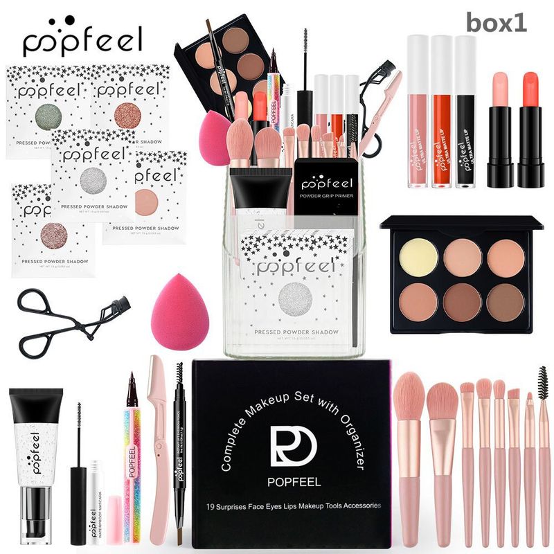 Makeup Sets Eye Shadow Contour Lipstick Makeup Brush Tool Makeup Combination_voghion.com