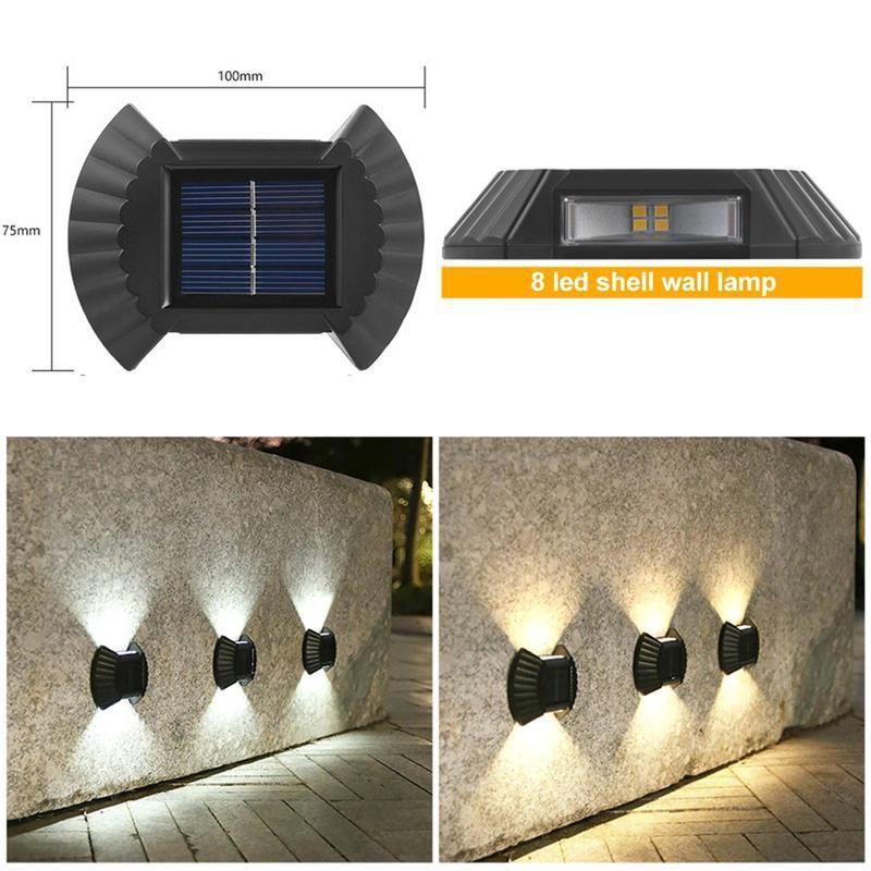 1 Stücke Outdoor Solar Lampe LED Solar Licht Wand Straße Licht Lampe Solar Powered Sonnenlicht 8 LED Lampe Garten Dekorative XYZ_voghion.com