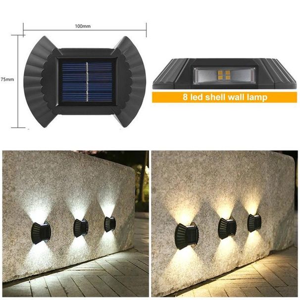 1 Stücke Outdoor Solar Lampe LED Solar Licht Wand Straße Licht Lampe Solar Powered Sonnenlicht 8 LED Lampe Garten Dekorative XYZ_voghion.com