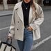 "Oversized Wool-Like Blazer – Double-Breasted Casual Jacket (Light Gray, S-XXL)"_voghion.com