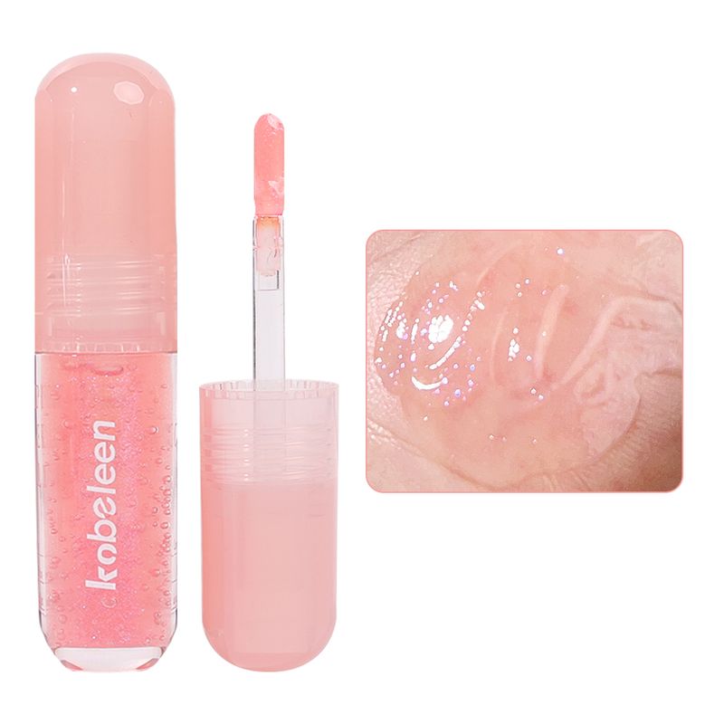 Lucidalabbra diamantato a specchio impermeabile, idratante a lunga durata, rossetto perlato, scintillante, lucidalabbra gelatinoso, f_voghion.com