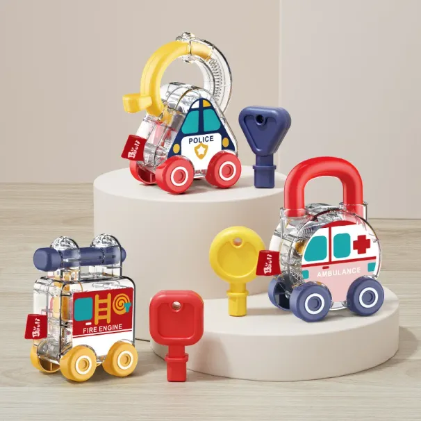 Montessori Baby Learning Lock With Key Car Games Toy Take Exercise Children Brain Development Hand-Eye Coordination Sens_voghion.com