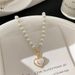 Fashion Imitation Pearls Collar Vinatge ABS Pearl Pendant Necklace For Women Simple OT Buckle Clavicle Chain Party Jewelry_voghion.com