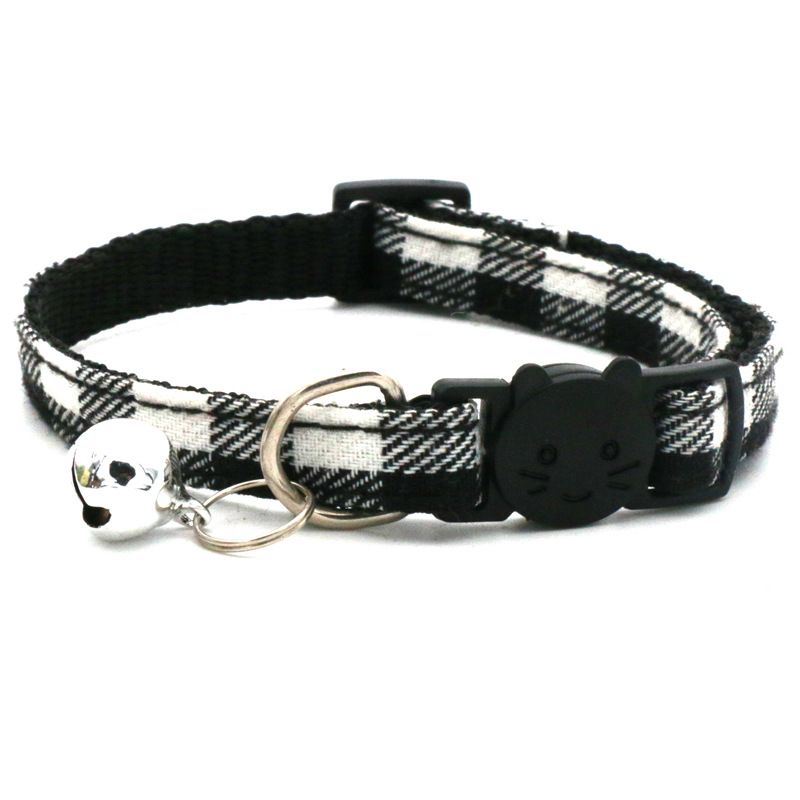 2020 British And Dog Colorful Plaid Cat Collar With Bell Pet Supplies_voghion.com