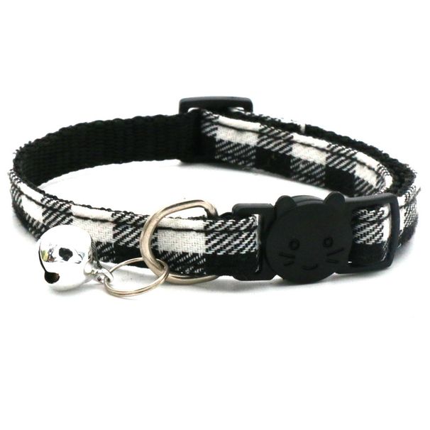 2020 British And Dog Colorful Plaid Cat Collar With Bell Pet Supplies_voghion.com