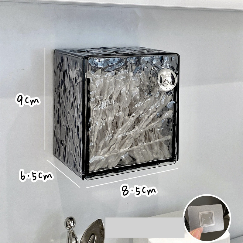 Bathroom Mirror Cabinet Storage Box Bathroom Cabinet Cotton Swab Box Cosmetic Cotton Storage Rack Wash Basin Makeup Remover Cotton Storage Box_voghion.com