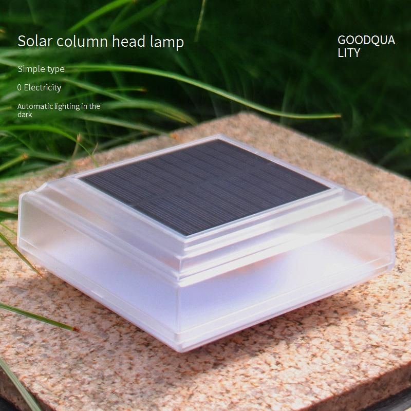 Poste de luz solar LED – Nova luminária de coluna externa à prova d'água estilo chinês para portões e cercas – Coluna de luz solar com autonomia de 6 a 12 horas, branco quente_voghion.com