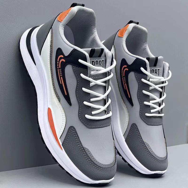 Spring And Autumn New Large Size Sports Mesh Breathable Black Men's Casual Shoes_voghion.com