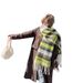 Color-Block Long Shawl Women's Colorful Mohair Scarf_voghion.com