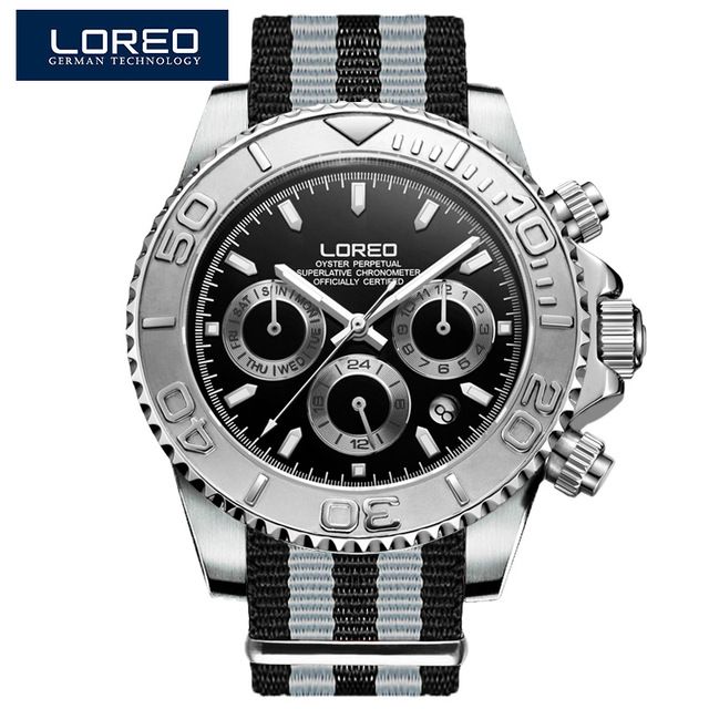 LOREO Professionelle Taucheruhren für Männer, 200 m wasserdicht, automatische Uhr, Saphirglas, verschraubte Krone, Datum, leuchtend, Relogio Masculino_voghion.com