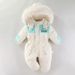 Tuta da neve invernale per neonati, in un unico pezzo, calda e impermeabile, per bambini piccoli (1-3 anni), con cappuccio staccabile e chiusura con cerniera._voghion.com