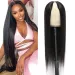 Brazilian Straight V Part Wig Human Hair 18-32 Inch No Leave Out Thin Part No Glue Remy Human Hair Wig for Women_voghion.com