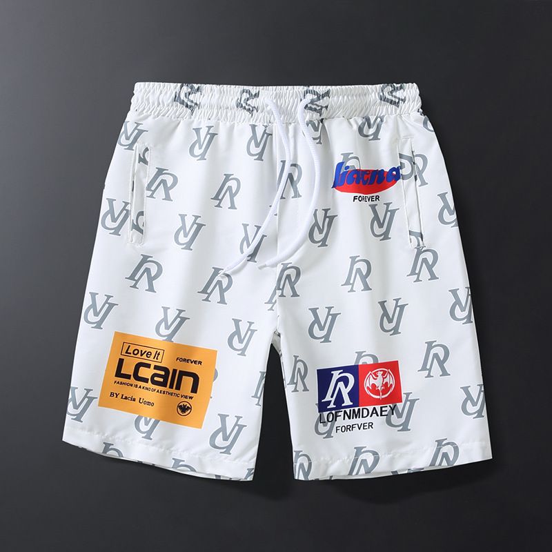 Fashion shorts men wear trendy brand five leggings, new sports and leisure pants, beach pants, trendy and handsome short_voghion.com