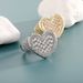 Anello trendy a forma di cuore per uomo e donna - Fascia micro-pavé in zirconia cubica in stile hip hop, in oro, argento e oro rosa - Taglie dalla 7 alla 11_voghion.com