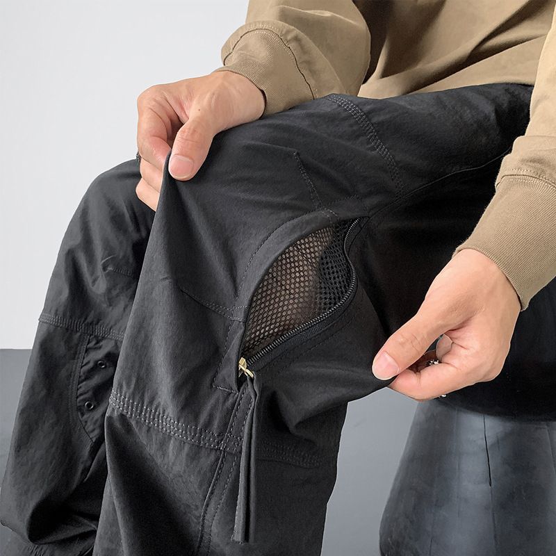 Pantalon d'assaut parachutiste fonctionnel pour homme, salopette d'extérieur imperméable à séchage rapide, pantalon d'alpinisme à fermeture éclair latérale, printemps et été_voghion.com