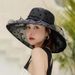 Cappello da spiaggia a pois, estivo, da donna, in organza, per sole e spiaggia_voghion.com
