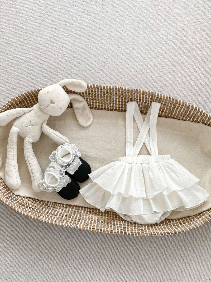 Vestiti per bambini Gonna Fanny per ragazze Reggicalze in tinta unita culotte sopra una gonna arricciata da torta principessa_voghion.com