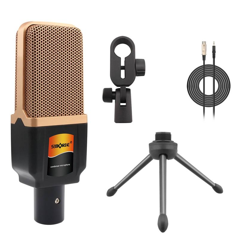 Microfon condensator M998, set placă de sunet dedicată computerului, microfon pentru divertisment karaoke, carte electronică_voghion.com
