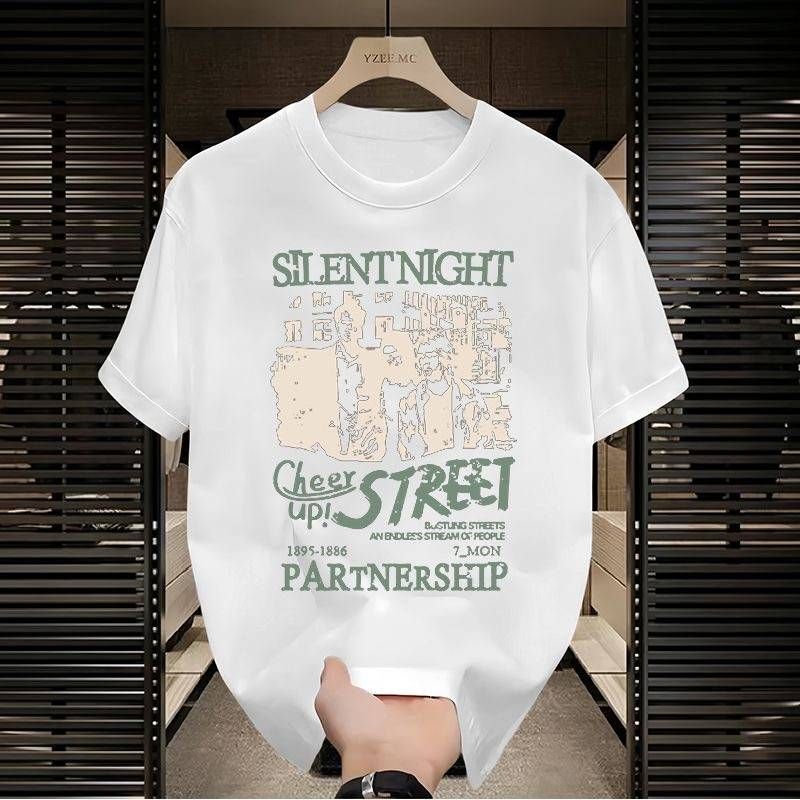 Camiseta de manga corta 100 % algodón para hombre y mujer, suelta, de verano 2025_voghion.com
