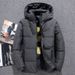 Kurze Herren-Daunenjacke mit Kapuze, leichter Wintermantel für Teenager und junge Erwachsene, wasserabweisend und warm, Grau_voghion.com