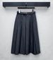 2025 New Mid-length Pleated Skirt With A Belt, A High-waisted Pleated Skirt For The School To Make You Look Younger_voghion.com