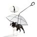 Guangying Pet Rain Tool Durable Steerable Stick Strong Wind Resistance Adjustable Length Outing Accessory TPU Rain Gear With Dog Leash Rope For Puppy_voghion.com